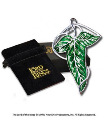 Broche Hoja de Lórien The Noble Collection - El Señor de los Anillos - Réplica Oficial Bañada en Plata