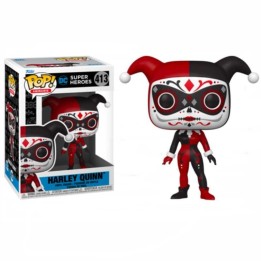 Figura Funko Pop Harley Quinn 413 - DC Día de los Muertos - Estética Tradicional de Catrina