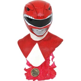 Figura Diamond Select Power Ranger Rojo Busto - Mighty Morphin Power Rangers - Legends in 3D 25cm