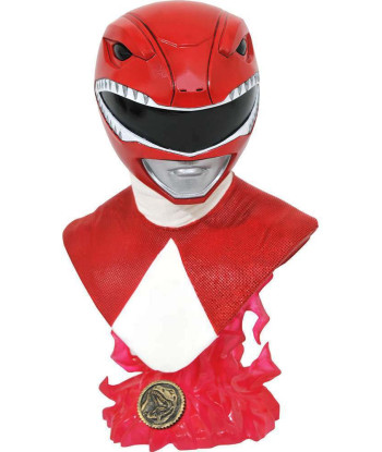 Figura Diamond Select Power Ranger Rojo Busto - Mighty Morphin Power Rangers - Legends in 3D 25cm