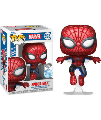 Figura Funko Pop Spider-Man 593 - Marvel - El Héroe más Brillante Diamond