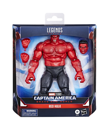 Figura Hasbro Marvel Legends Red Hulk - Captain America: Brave New World - ¡Fuerza Bruta en Rojo! 22cm