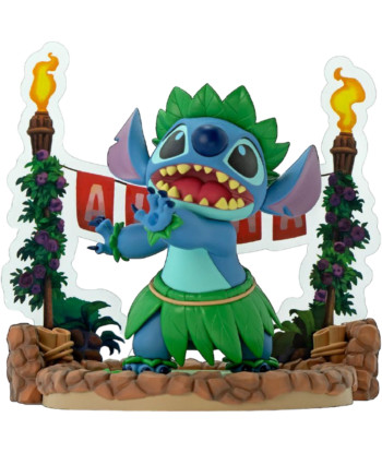 Figura ABYstyle Studio SFC Stitch Say Aloha 10cm - Disney Lilo & Stitch - El Alienígena más Travieso y Playero