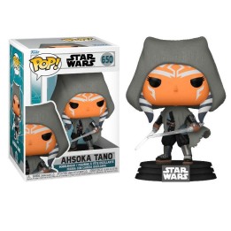 Figura Funko Pop Ahsoka Tano 650 - Star Wars - Capucha Gris y Sables Duales