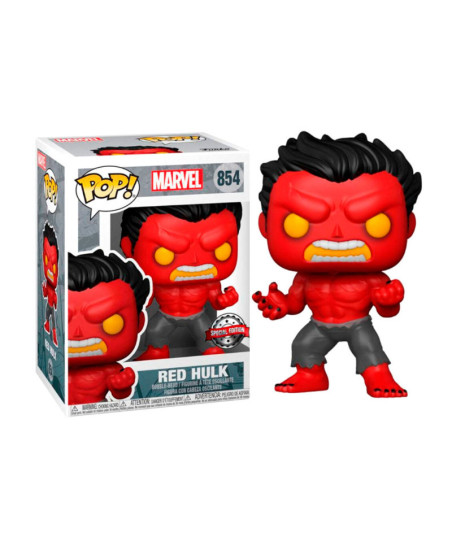 Figura Funko Pop Red Hulk 854 - Marvel Comics - El Poder Gamma de Thaddeus Ross - Edición Especial