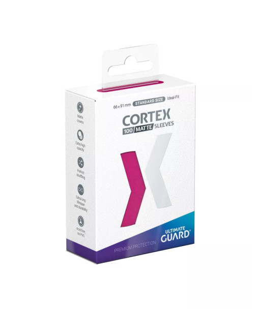 FUNDAS CORTEX ROSA MATE - ULTIMATE GUARD - (66 X 91MM) (100UDS)