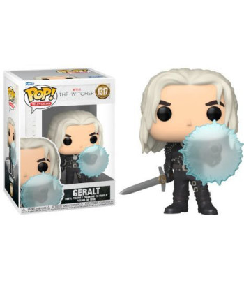 Figura Funko Pop Geralt 1317 - The Witcher - El Brujo con su Escudo Mágico Quen