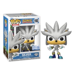 Figura Funko Pop Silver 1103 - Sonic the Hedgehog - Diamond Collection - Viajero del Futuro con Brillo