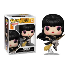 Figura Funko Pop Elvira 93 - Elvira Mistress of the Dark - Sobre Escoba Voladora