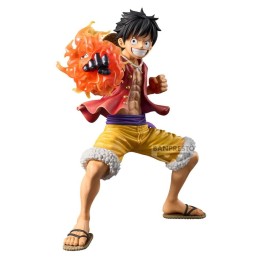 Figura Banpresto Monkey D. Luffy 21cm - One Piece - Técnica Red Hawk