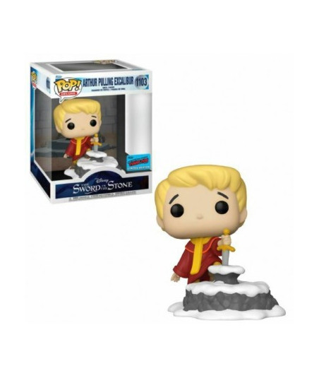 Figura Funko Pop Arthur Pulling Excalibur 1103 - Disney Merlín el Encantador - Exclusivo Convención de Verano