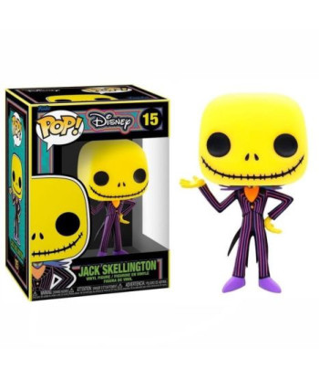 Figura Funko Pop Jack Skellington Blacklight - Disney Pesadilla antes de Navidad - ¡Brilla en la Oscuridad con Luz UV!
