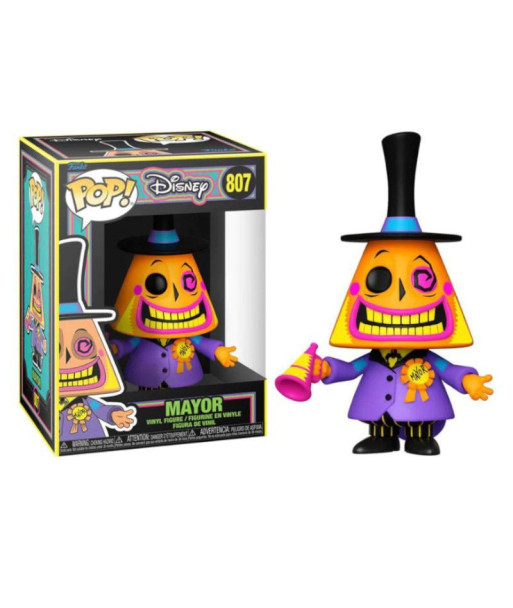 Figura Funko Pop Mayor 807 - Disney Pesadilla antes de Navidad - Edición Especial Blacklight
