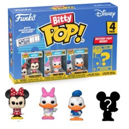 Figura Funko Bitty Pop! Minnie, Daisy, Donald y Mistery 4-Pack - Disney - Miniaturas Apilables con Sorpresa