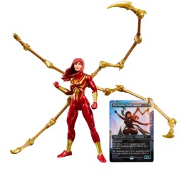 Figura Hasbro Marvel Legends MJ Iron Spider + Carta Magic: The Gathering - Crossover Beyond Amazing 15cm