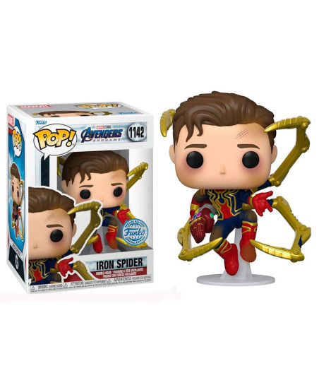 Figura Funko Pop Iron Spider 1142 - Marvel Avengers Endgame - Portador del Nano Guantelete Edición Especial