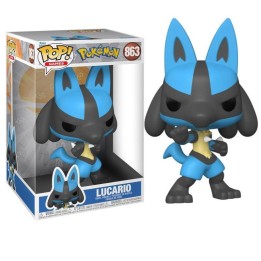 Figura Funko Pop Lucario 863 - Pokémon - El Maestro del Aura en Tamaño Jumbo