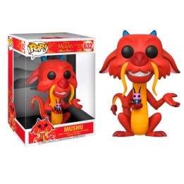 Figura Funko Pop Mushu con Cri-Kee 632 - Disney Mulán - El Dragón Guardián en Tamaño Jumbo
