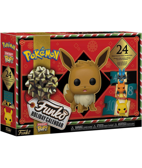 Calendario de Adviento Funko Pocket Pop! Pokémon - 24 Figuras Sorpresa - Atrapa a Pikachu y sus Amigos