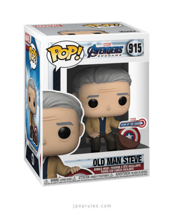 Figura Funko Pop Old Man Steve con Escudo 915 - Marvel The Infinity Saga - El Emotivo Final de una Era Edición Especial