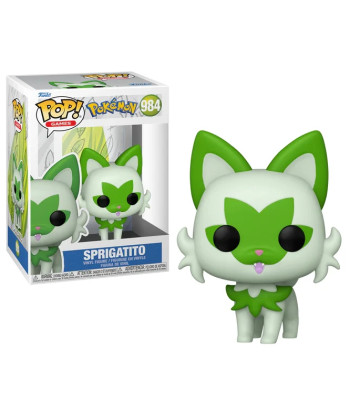 Figura Funko Pop Sprigatito 984 - Pokémon - ¡El Inicial de Planta más Adorable de Paldea!