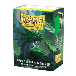 Fundas Standard Matte Dual Apple Green & Silver (100) - Dragon Shield