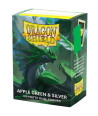 Fundas Standard Matte Dual Apple Green & Silver (100) - Dragon Shield