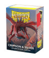 Fundas Standard Matte Dual Crimson & Silver (100) - Dragon Shield