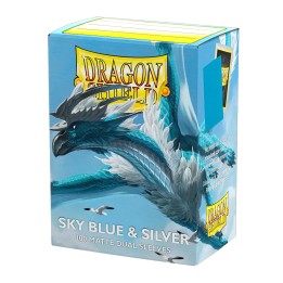 Fundas Standard Matte Dual Sky Blue & Silver (100) - Dragon Shield