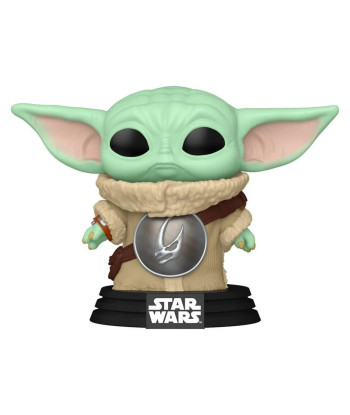 Figura Funko Pop Grogu 819 - Star Wars - Baby Yoda con Medallón de Mythosaurio