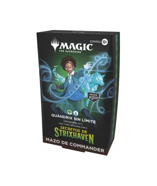 Mazo de Commander Secretos de Strixhaven: Quándrix sin Límite - Magic The Gathering - ¡Multiplica tu Poder! (Español)