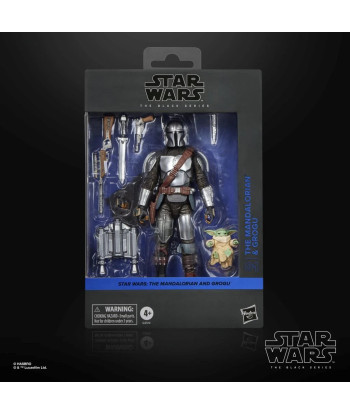 Figura Hasbro Mandalorian & Grogu - Star Wars: The Mandalorian - El Camino del Cazador Black Series 15cm