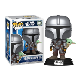 Figura Funko Pop The Mandalorian con Grogu 818 - Star Wars - El Dúo Galáctico Más Querido