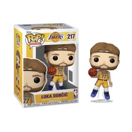 Figura Funko Pop Luka Doncic 217 - NBA Los Angeles Lakers - En Pleno Salto Hacia la Canasta