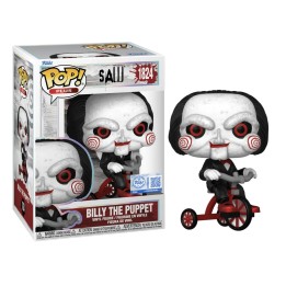 Figura Funko Pop Billy The Puppet 1824 - SAW - El Terrorífico Muñeco en su Triciclo (Edición Especial)