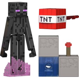 Figura Articulada Enderman con Accesorios TNT - Minecraft 8cm