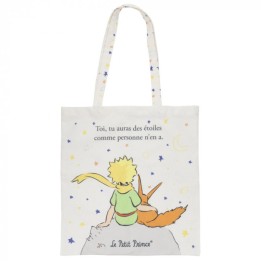 Bolsa de tela en algodón El Principito y el Zorro (37x40cm)