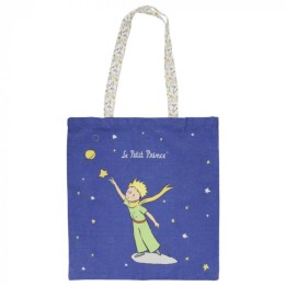 Bolsa de tela en algodón El Principito atrapando una estrella (37x40cm)