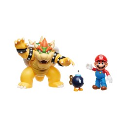 Set Figuras Mario vs Bowser - Bowser's Lava Battle Jakks Pacific 15cm