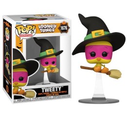 Figura Funko Pop Tweety 1676 - Looney Tunes - Piolín Bruja sobre su Escoba