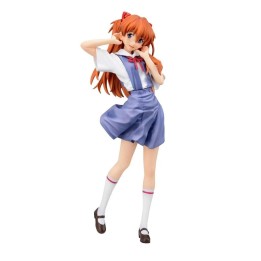 Figura SEGA Asuka Uniform XStellar - Evangelion - Uniforme Escolar 21cm