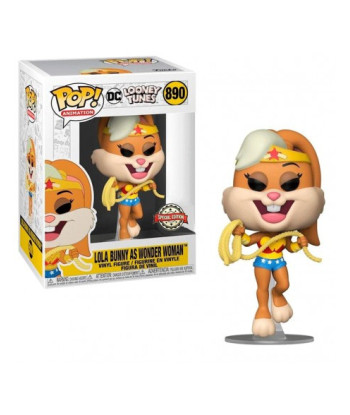 Figura Funko Pop Lola Bunny as Wonder Woman 890 - DC Looney Tunes - Edición Especial