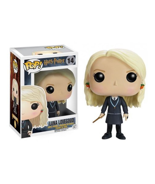 Figura Funko Pop Luna Lovegood 14 - Harry Potter - Uniforme Ravenclaw y Pendientes Rábano