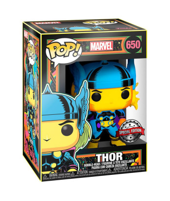 Figura Funko Pop Thor Blacklight 650 - Marvel - Guerrero Neón de Asgard Edición Especial