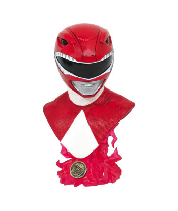 Figura Diamond Select Power Ranger Rojo Busto - Mighty Morphin Power Rangers - Legends in 3D 25cm
