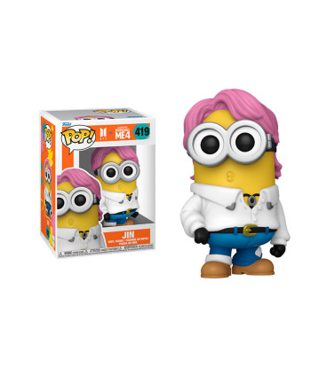 Figura Funko Pop Jin 419 - BTS x Minions - Gru 4: Mi villano favorito - ¡Puro Carisma Rosa!