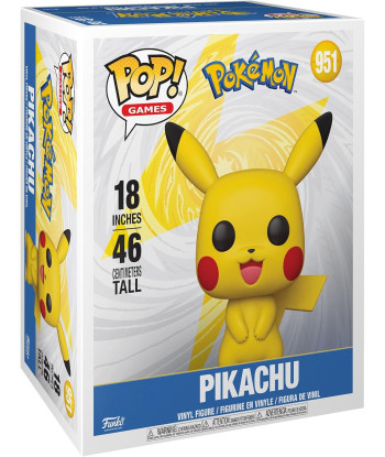 Figura Funko Pop Pikachu 951 - Pokémon - Mega Sized 46cm - ¡La Chispa más Grande de tu Colección!