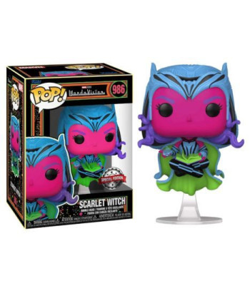 Figura Funko Pop Scarlet Witch 986 - Disney Marvel WandaVision - Hechicera Suprema Blacklight Edición Especial