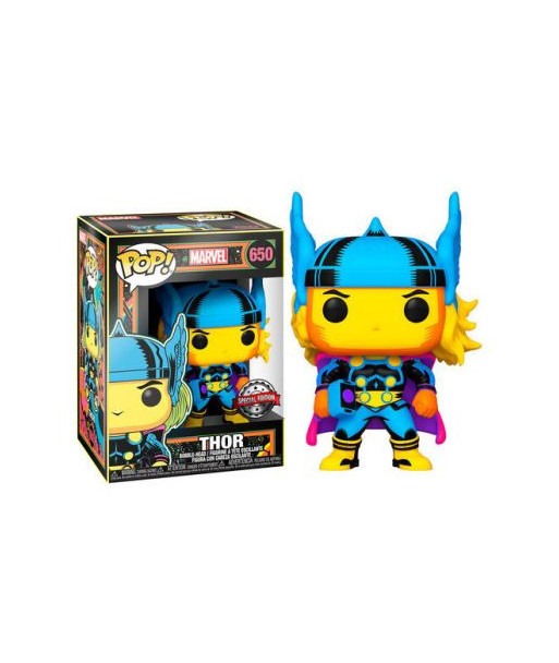 Figura Funko Pop Thor Blacklight 650 - Marvel - Guerrero Neón de Asgard Edición Especial