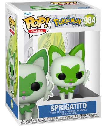 Figura Funko Pop Sprigatito 984 - Pokémon - ¡El Inicial de Planta más Adorable de Paldea!